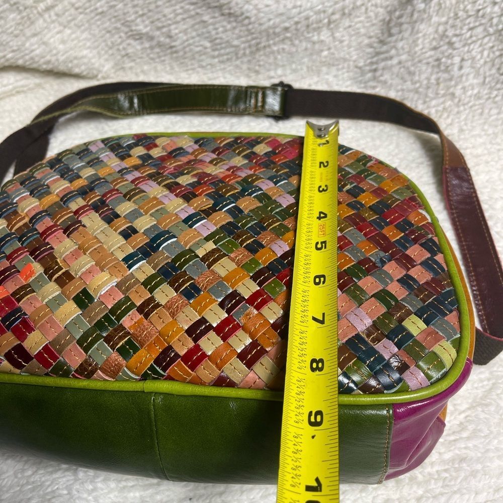 Ameri leather Multicolor Woven Satchel/shoulder B… - image 10